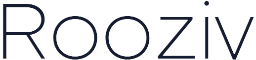 Rooziv company logo, navy blue color, unique design